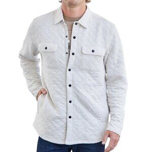 Techstyles Quilted Snap Front Shacket Pockets Size L